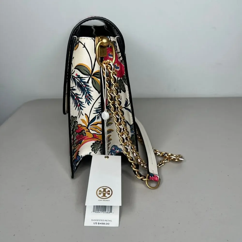 Tory Burch Parker Floral Large Shoulder Bag NWT